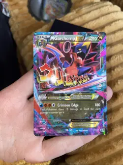 Pokemon Mega M Garchomp EX Black Star Promo Rare Holo Card XY168 - Image 1