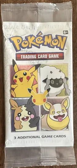 SEALED 25th Anniversary General Mills Pokemon Cereal 3 Card Booster Packs cards - Image 1
