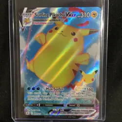 Pokemon HOLO Surfing Pikachu VMAX 009/025- Pokemon 25th Celebrations Card - Image 2