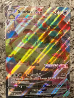 Snorlax VMAX JUMBO Card 142/202 Stamped Gamestop Promo Pokemon Sword & Shield - Image 1