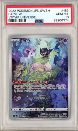 PSA 10 Mew 183/172 AR VSTAR Universe Japanese Pokemon Card - Image 1