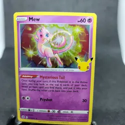 Pokemon Celebrations Mew 011/025 Holo Rare Card! 25th Anniversary! - Image 1