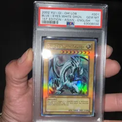 2002 Blue Eyes White Dragon Unlimited LOB-001 Gem Mint PSA 10 1st edition - Image 1