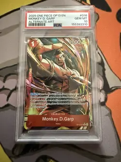 One Piece Monkey D Garp Alternate Art Op13-016 Psa 10 *2 - Image 1