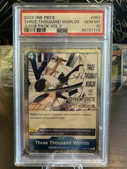One Piece Card Game Three Thousand Worlds Judge Pack Vol. 2 OP03-057 PSA 10 - Image 1