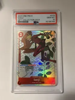Bandai One Piece CCG Sanji OP01-013 Gift Collection 2023 PSA 10 EN Holo Rare - Image 1