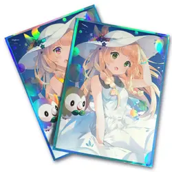 60Pcs Iridescent Standard Size Trading Pokemon Lilie CCG Card Sleeves 67X92mm - Image 3
