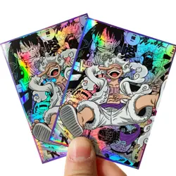 60PCS Trading Card ONE PIECE Luffy Iridescent OPCG Card Sleeves 66X91mm Standard - Image 1