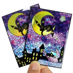 60pcs Trading Card Pokemon Umbreon Ccg Card Sleeves Iridescent Standard 66x91mm - Image 1