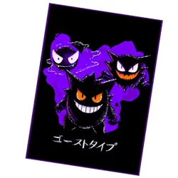 60pcs Trading Card Pokemon Gengar OPCG Card Sleeves 66X91mm Standard Size - Image 3