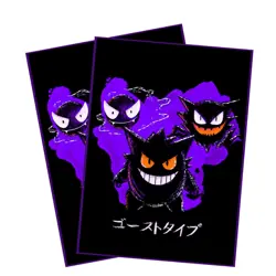 60pcs Trading Card Pokemon Gengar OPCG Card Sleeves 66X91mm Standard Size - Image 4