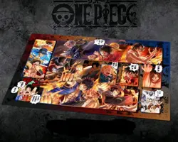 60*35cm One Piece Playmat With Zones OPCG TCG CCG Trading Card Game Play Mat - Image 1