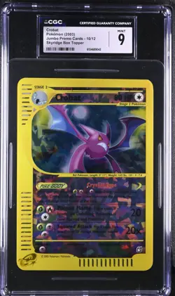 CGC 9 MINT Crobat 10/12 Jumbo Promo Cards Skyridge Box Topper Pokemon Card - Image 1