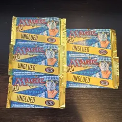 MTG Magic: The Gathering Unglued Sealed Booster Pack Lot 5, 1998 - Image 1