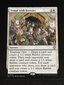 MTG Commander: Bloomburrow Tempt with Bunnies 0013 NM Rare - Image 1