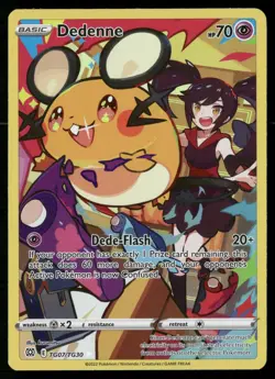 Dedenne TG07/TG30 Holo Brilliant Stars Trainer Gallery Pokemon NM - Image 1