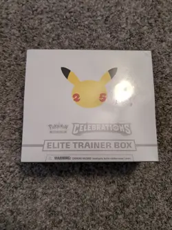 Pokemon Celebrations Elite Trainer Box – Factory Sealed with SMALL SEAL DAMAGE 820650809439 - Image 1