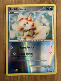 Pokemon TCG Goldeen Diamond & Pearl 84/130 Reverse Holo Common LP - Image 1
