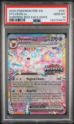 2025 POKEMON PRE EN-PRISMATIC EVOLUTIONS #041 SYLVEON EX PSA 10 - Image 1