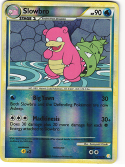 Slowbro Reverse Holo Pokemon TCG HeartGold & SoulSilver 52/123 LP - Image 1