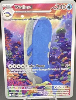 Pokemon TCG Wailord 162/159 Sv09 Journey Together Illustration Rare Holo 240 HP - Image 1