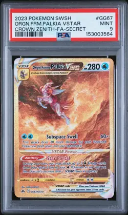2023 POKEMON SWSH CROWN ZENITH FULL ART/ORIGIN FORME PALKIA VSTAR PSA 9 - Image 1