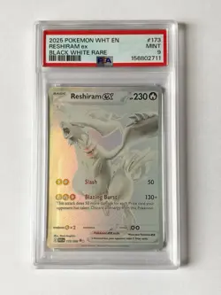 Pokemon Reshiram EX PSA 9 White Flare Black White Rare Holo 173 - Image 1