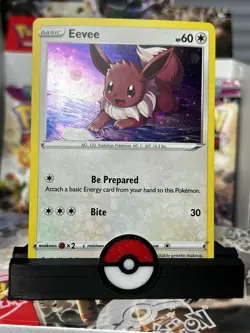 Pokemon Eevee SWSH127 Sword & Shield Cosmos Holo Black Star Promo LP - Image 1