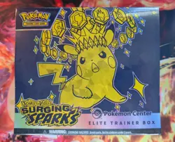 Surging Sparks Pokemon Center Elite Trainer Box ETB NEW NIB Factory Sealed - Image 1