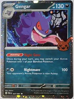 Gengar 057/091 Trick or Trade 2024 Cosmos Holo Bleed Error Rare Pokemon TCG ✨7 - Image 1