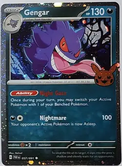 Gengar 057/091 Trick or Trade 2024 Cosmos Holo Bleed Error Rare Pokemon TCG ✨7 - Image 2