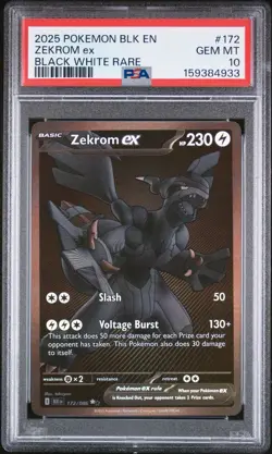 Pokemon Zekrom ex 172/086 Sv: Black Bolt Holo Rare PSA 10 Gem Mint - Image 1