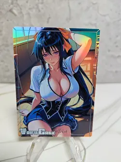 Akeno Himejima Trading Card Waifu Goddess Story Anime Girl holo Karte Manga - Image 1