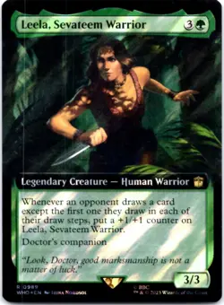 Leela, Sevateem Warrior (Extended Art) (Surge Foil) - Universes Beyond: Doctor W - Image 1
