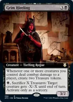 Grim Hireling (Extended Art) - Commander: Adventures in the Forgotten Realms (AF - Image 1