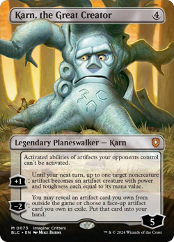 Karn, the Great Creator (Borderless) [Bloomburrow Commander] Magic MTG - Image 1
