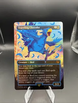 BGS 9.5 Traveling Chocobo, (Borderless / Neon Ink Blue 0551C) FF MTG - Image 2