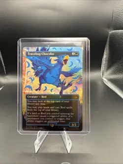 BGS 9.5 Traveling Chocobo, (Borderless / Neon Ink Blue 0551C) FF MTG - Image 3