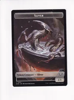 MAGIC THE GATHERING MTG EDGE OF ETERNITIES DOUBLE TOKEN SLIVER / ROBOT (#1) - Image 1