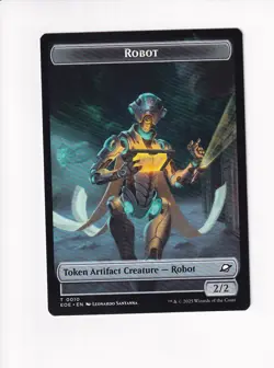 MAGIC THE GATHERING MTG EDGE OF ETERNITIES DOUBLE TOKEN SLIVER / ROBOT (#1) - Image 2