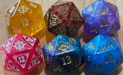 Lot of 6- Magic the Gathering Bundle Oversized Spindown D20s - Image 1