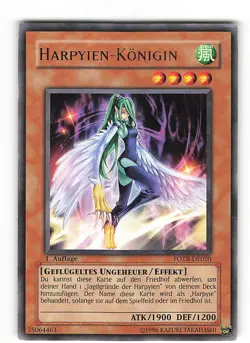 Yugioh HARPYIEN-KONIGIN , fotb-de020 Rare deutsch Excellent 1. Auflage - Image 1