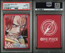 One Piece OP09-001 Alt Art Leader Shanks Alternate Parallel Jap PSA 10 - Image 2