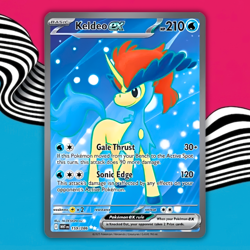 Keldeo EX 159/086 Full Art Ultra Rare (SV: White Flare) NM Holo Pokemon Card - Image 1