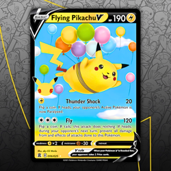 Flying Pikachu V Ultra Rare #006 (Celebrations) NM Holo Full Art Pokemon Card - Image 1