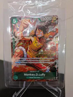 Monkey.D.Luffy P-135 Winner Stamp OP16 Pre-Release Event Promo Card Sealed - Image 1
