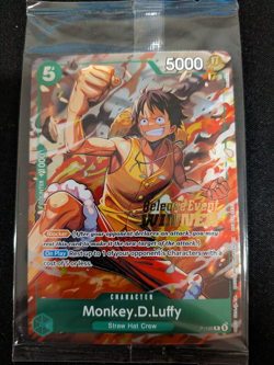 Monkey.D.Luffy P-135 Winner Stamp OP16 Pre-Release Event Promo Card Sealed - Image 2