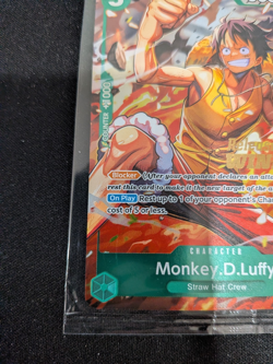 Monkey.D.Luffy P-135 Winner Stamp OP16 Pre-Release Event Promo Card Sealed - Image 4