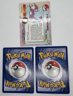 RATTATA 3 Card Lot Topps BLUE Logo #19, Base Shadowless #61 - Pokemon Card Lot - Image 5