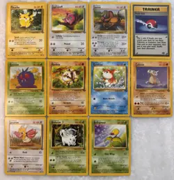 Pokemon Jungle Lot Of 11 Unique Cards Vintage - Pikachu Jigglypuff Eevee Nr Mint - Image 1